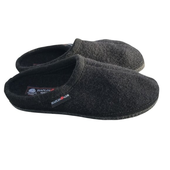 Haflinger Wool Black Slip-On Slippers Size 8.5/39 - Picture 3 of 10